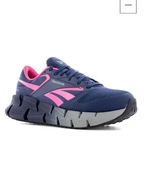 Reebok Work Float Zig Women's Size 8 Navy Pink Composite Toe Safety Shoes IB309